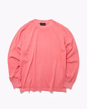 Natural Dyed Block L/S Jersey - Coral