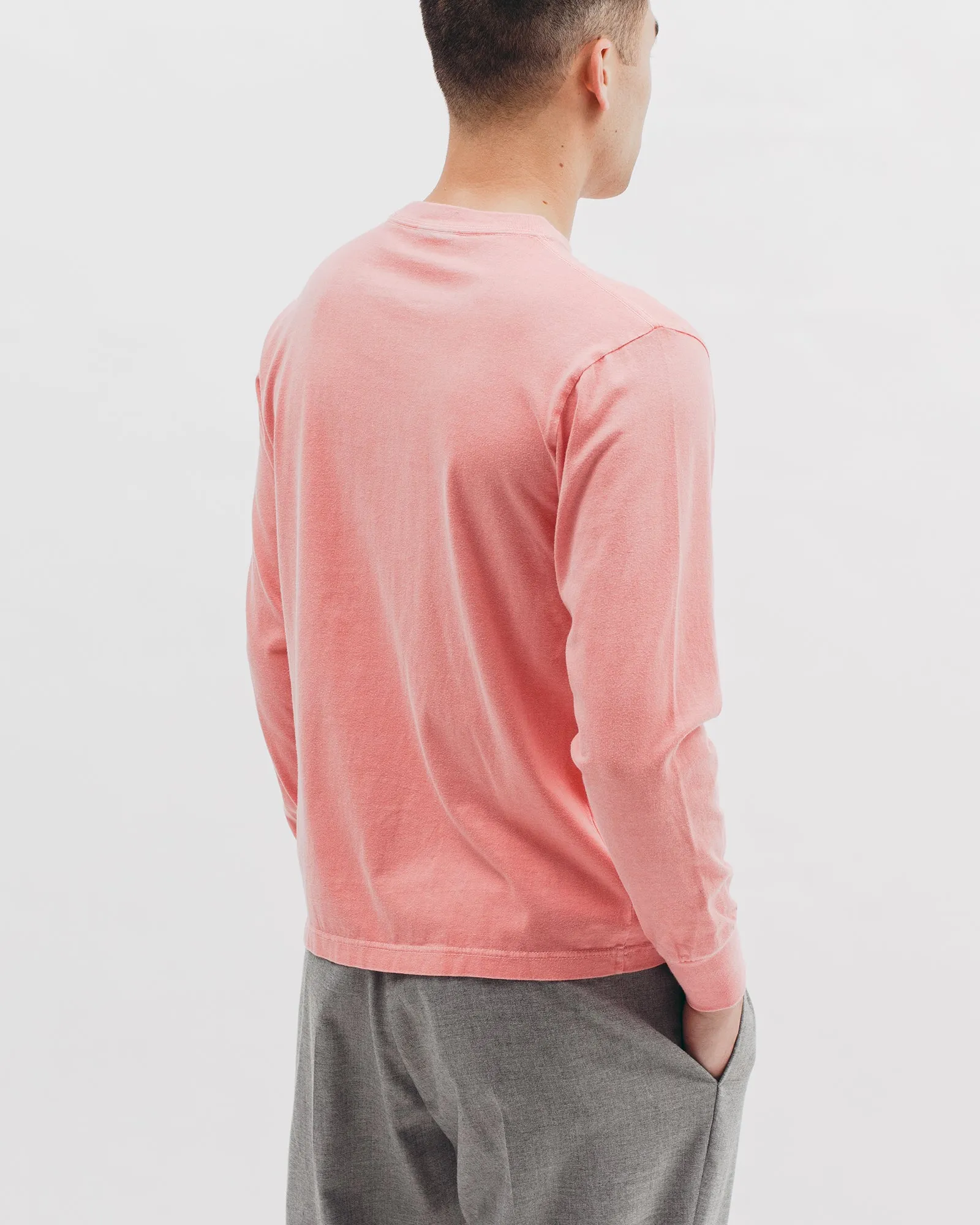 Natural Dyed Block L/S Jersey - Coral