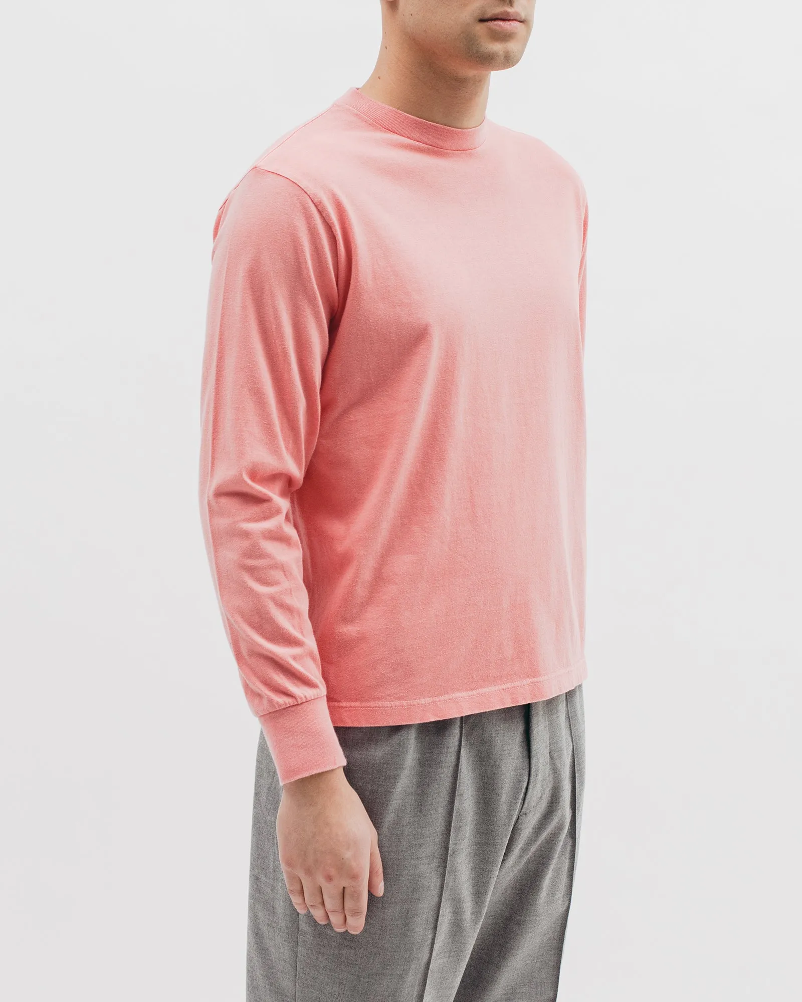 Natural Dyed Block L/S Jersey - Coral