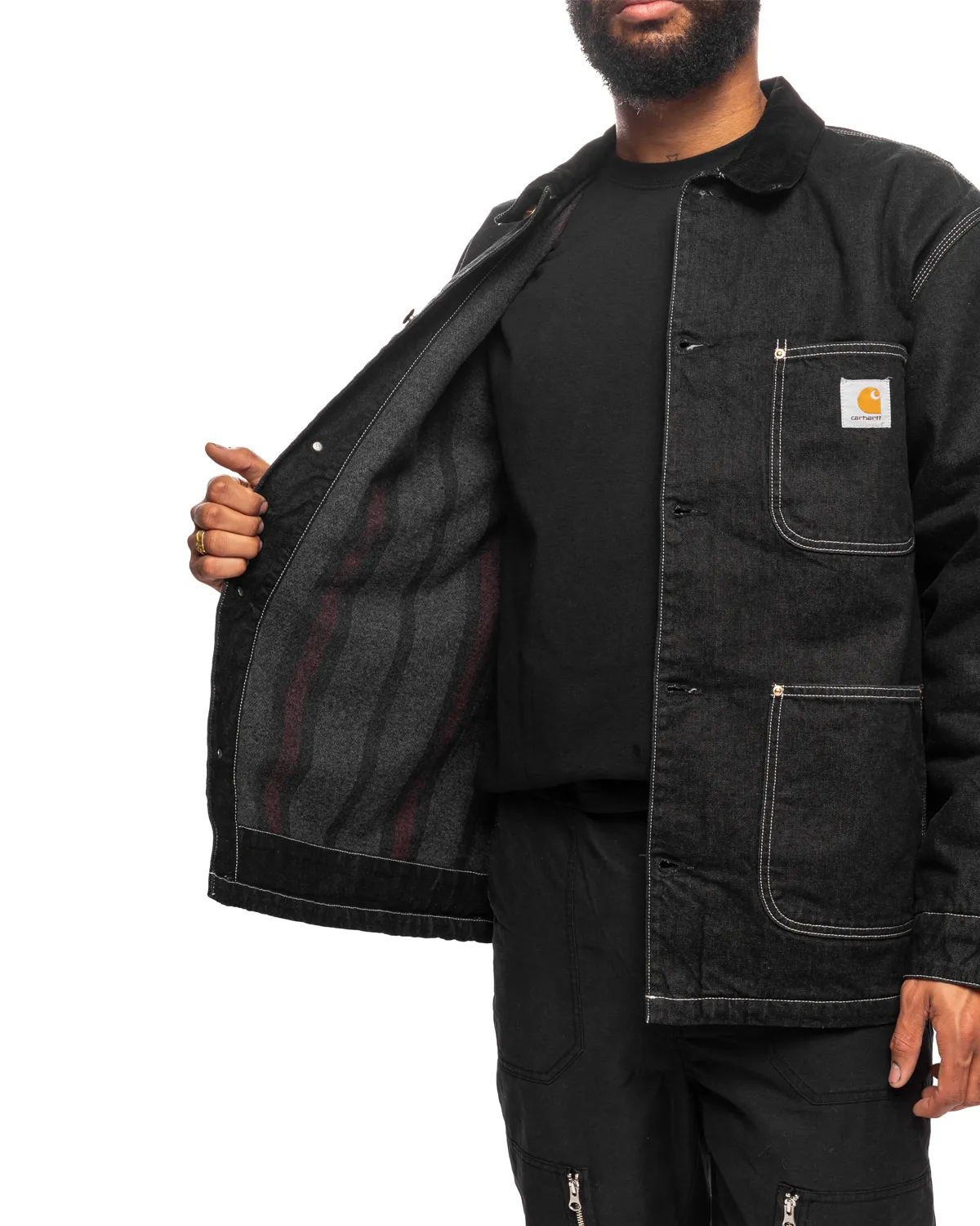 OG Chore Coat Black/Black Stone Washed