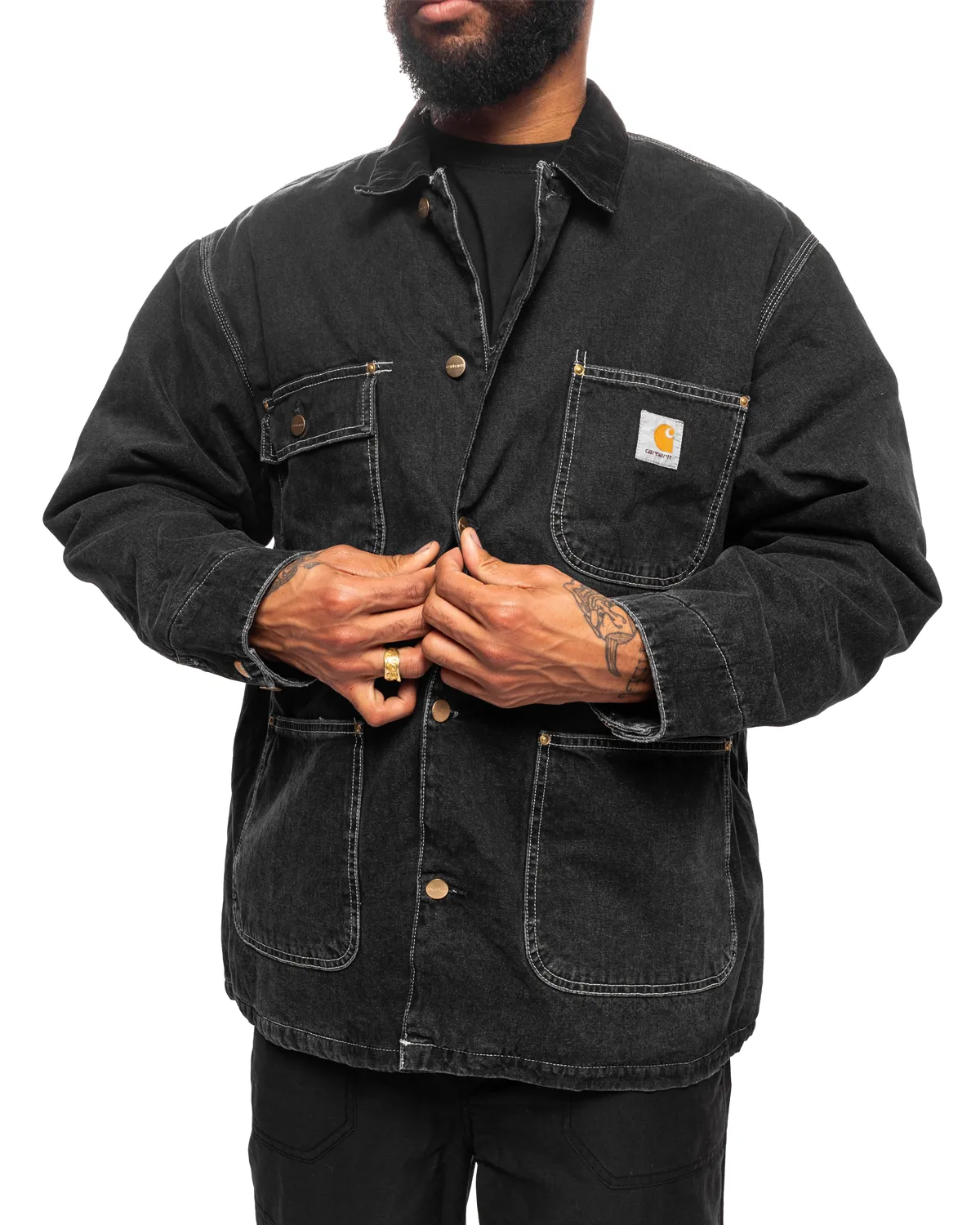 OG Chore Coat Black/Black Stone Washed