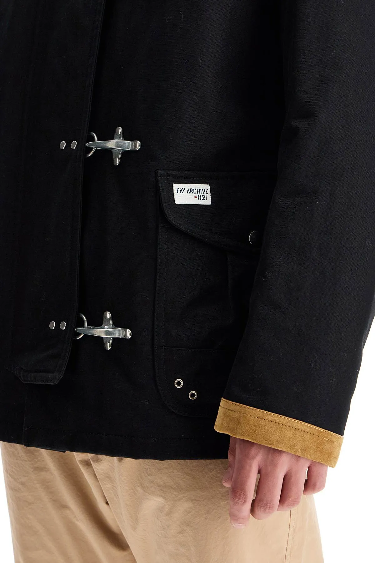 "4-hook canvas jacket with classic MAM13492810UCJ NERO