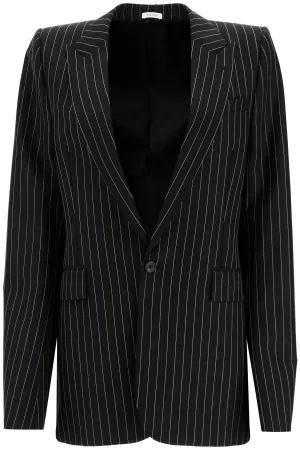 "striped jacket with voluminous 801626 QUABX BLACK WHITE