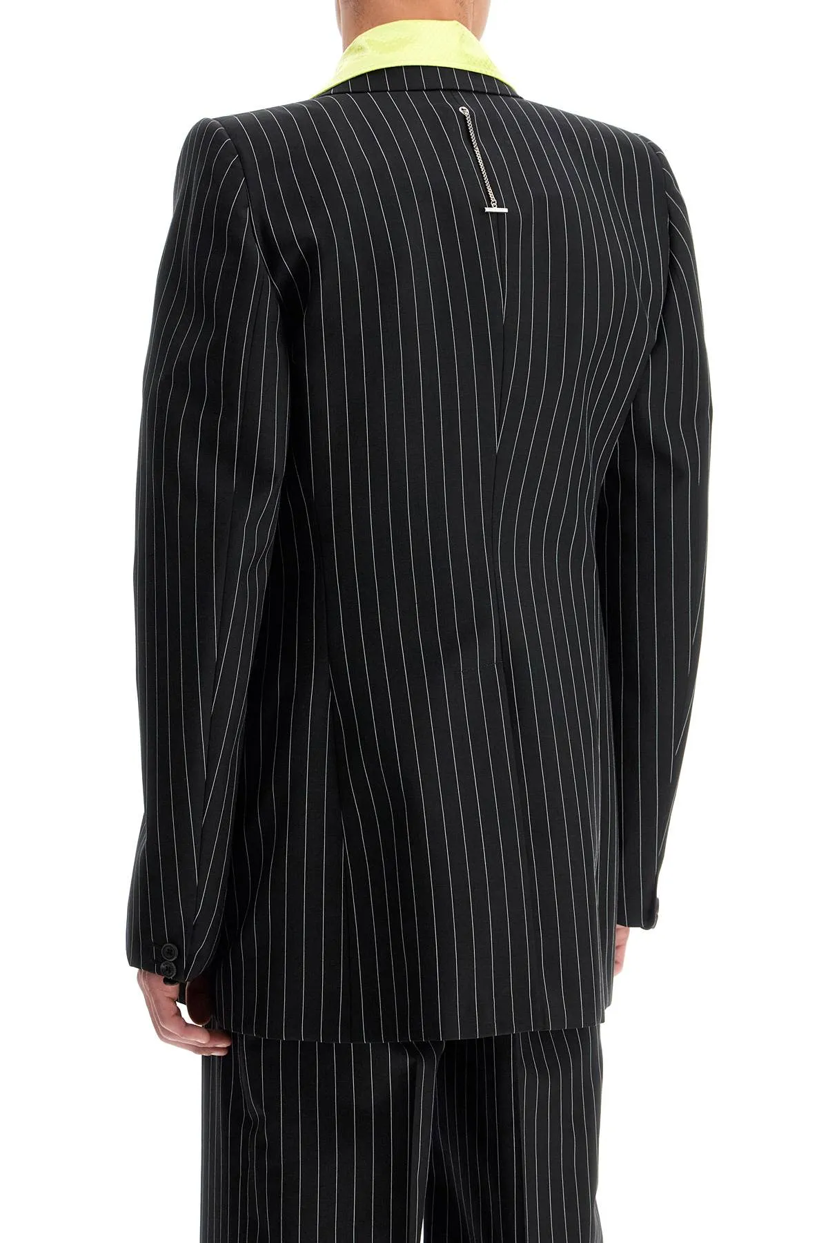 "striped jacket with voluminous 801626 QUABX BLACK WHITE