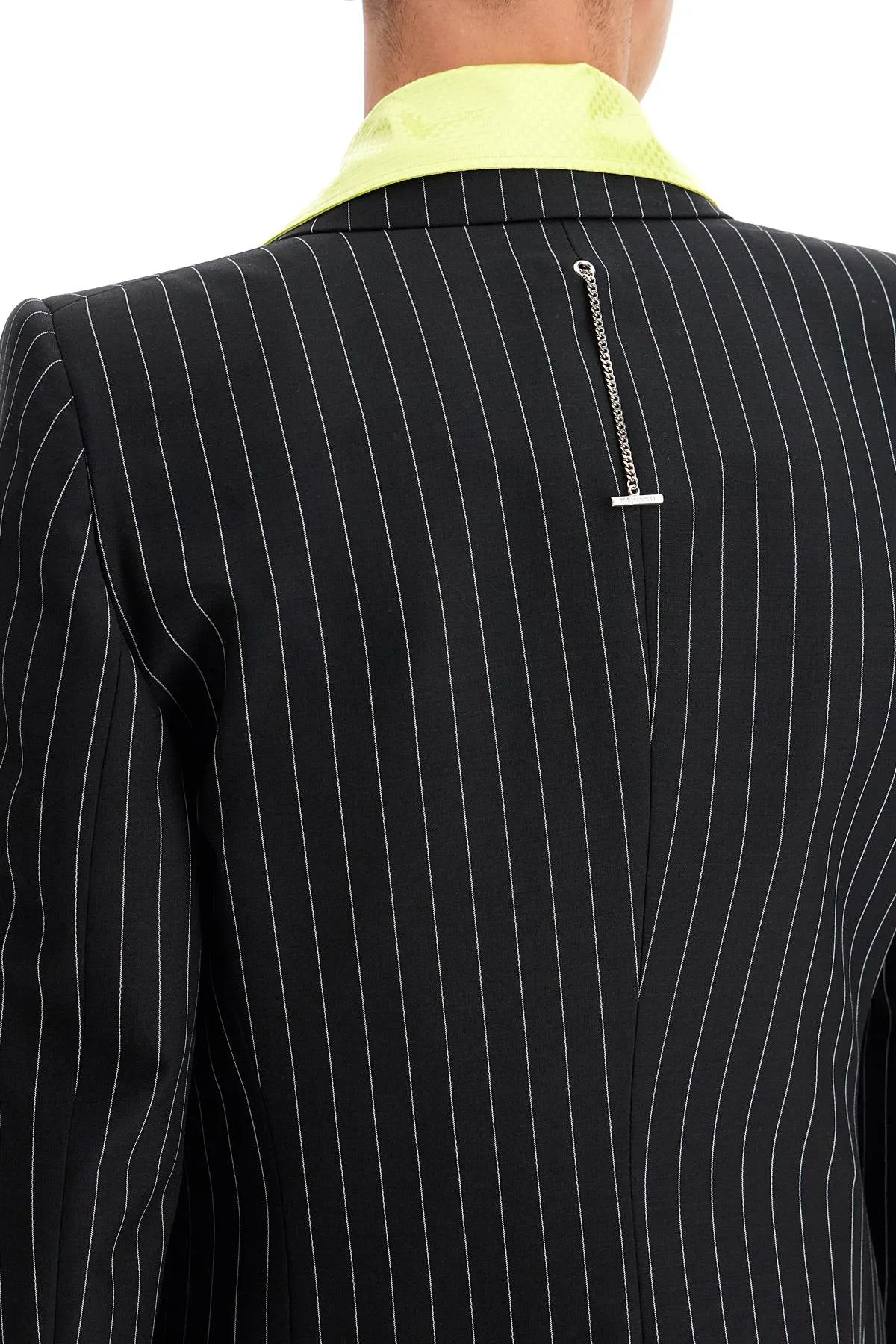 "striped jacket with voluminous 801626 QUABX BLACK WHITE