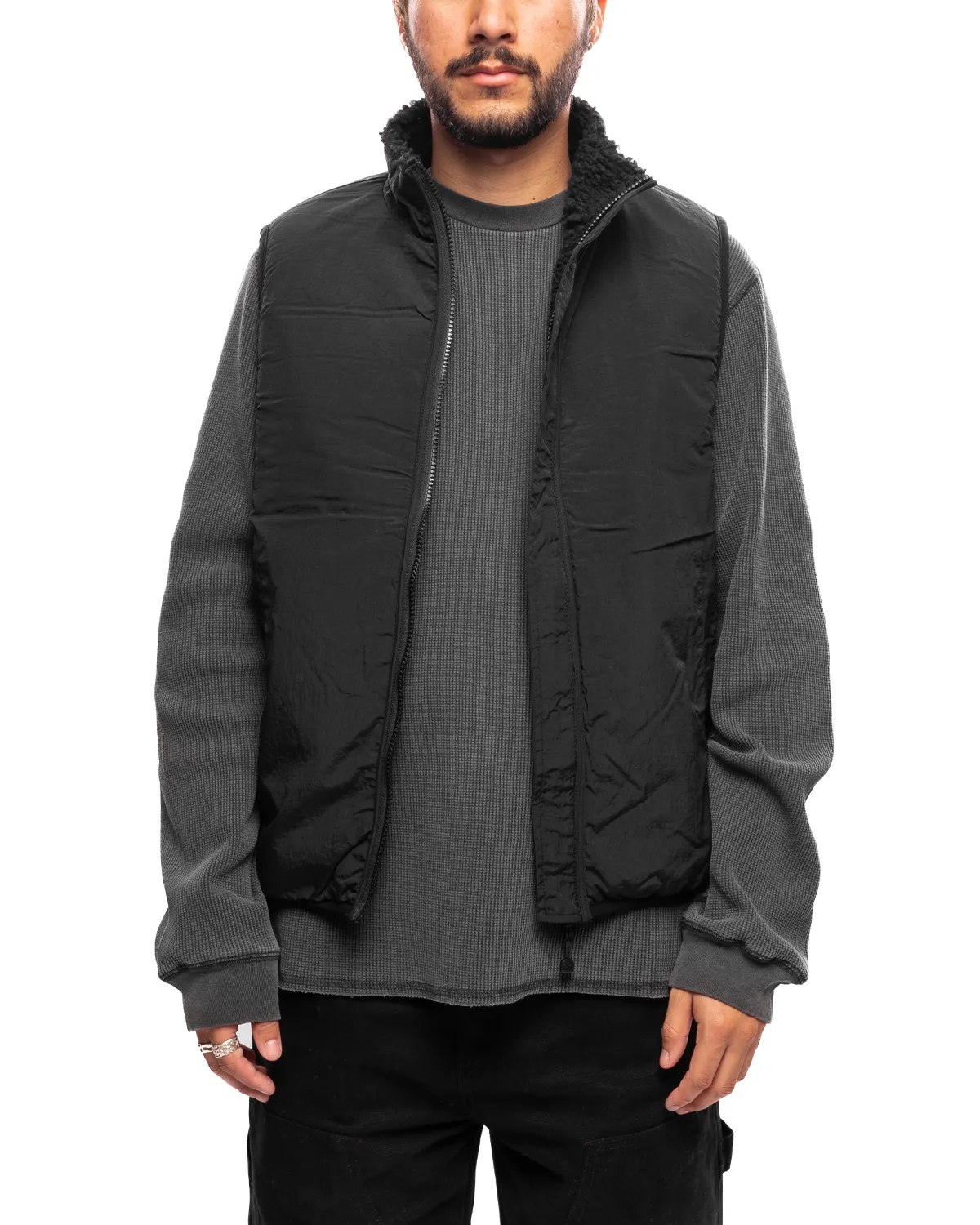 Sherpa Reversible Vest Black