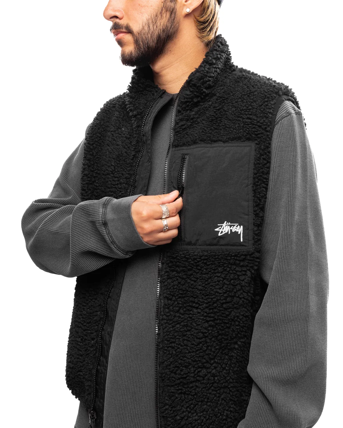 Sherpa Reversible Vest Black