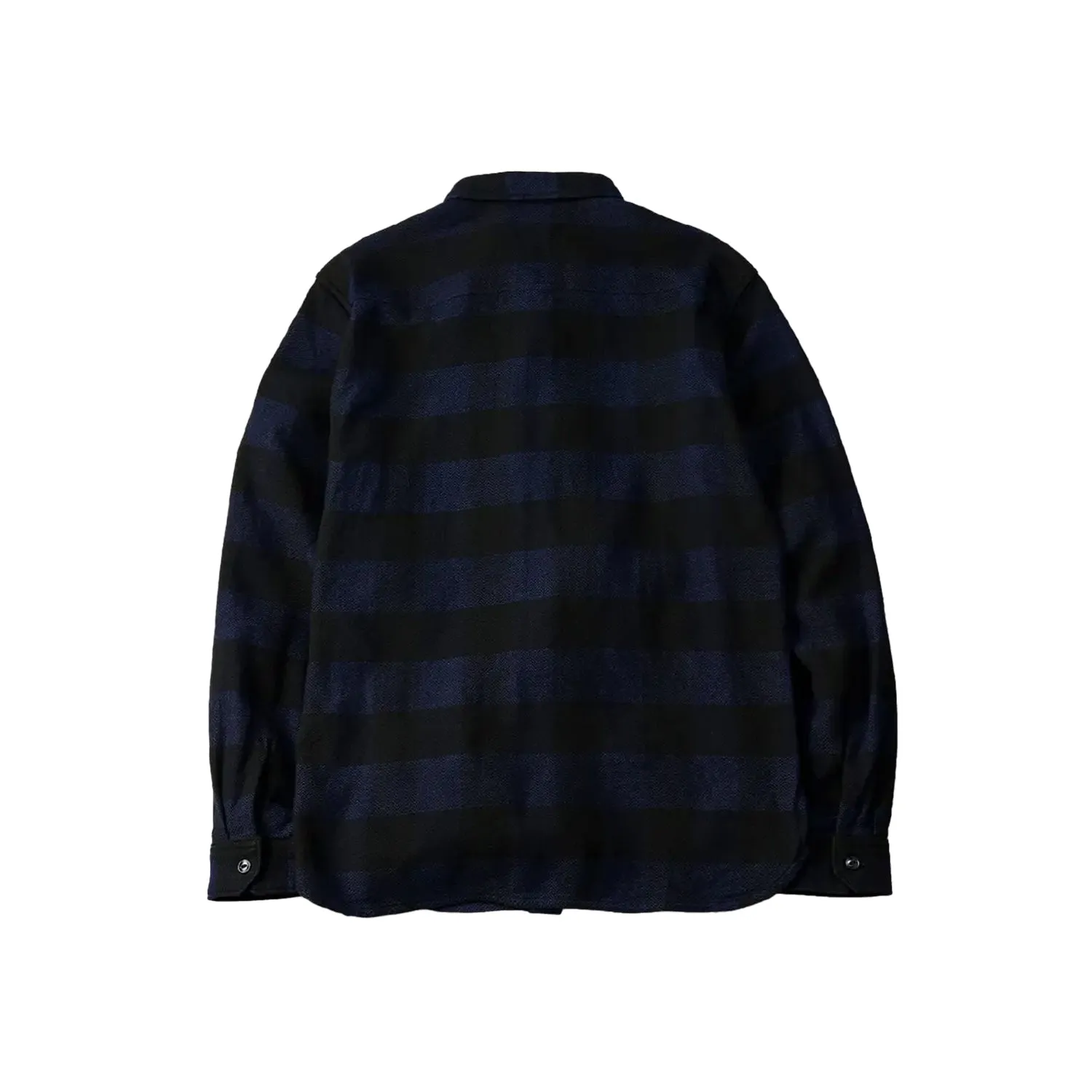 The Flat Head Block Check Work Shirt Indigo