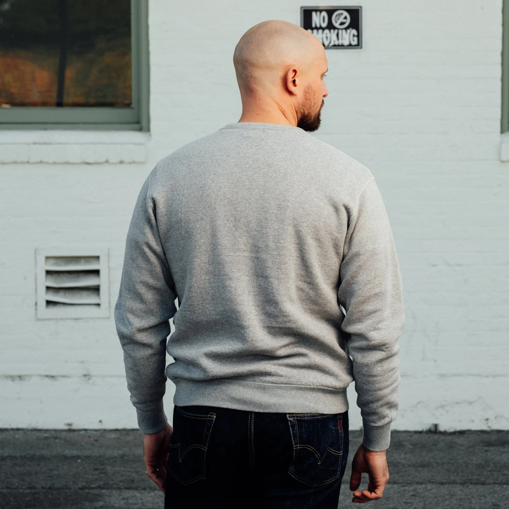 The Flat Head Crew Neck Sweatshirt Brushed Lining Gray