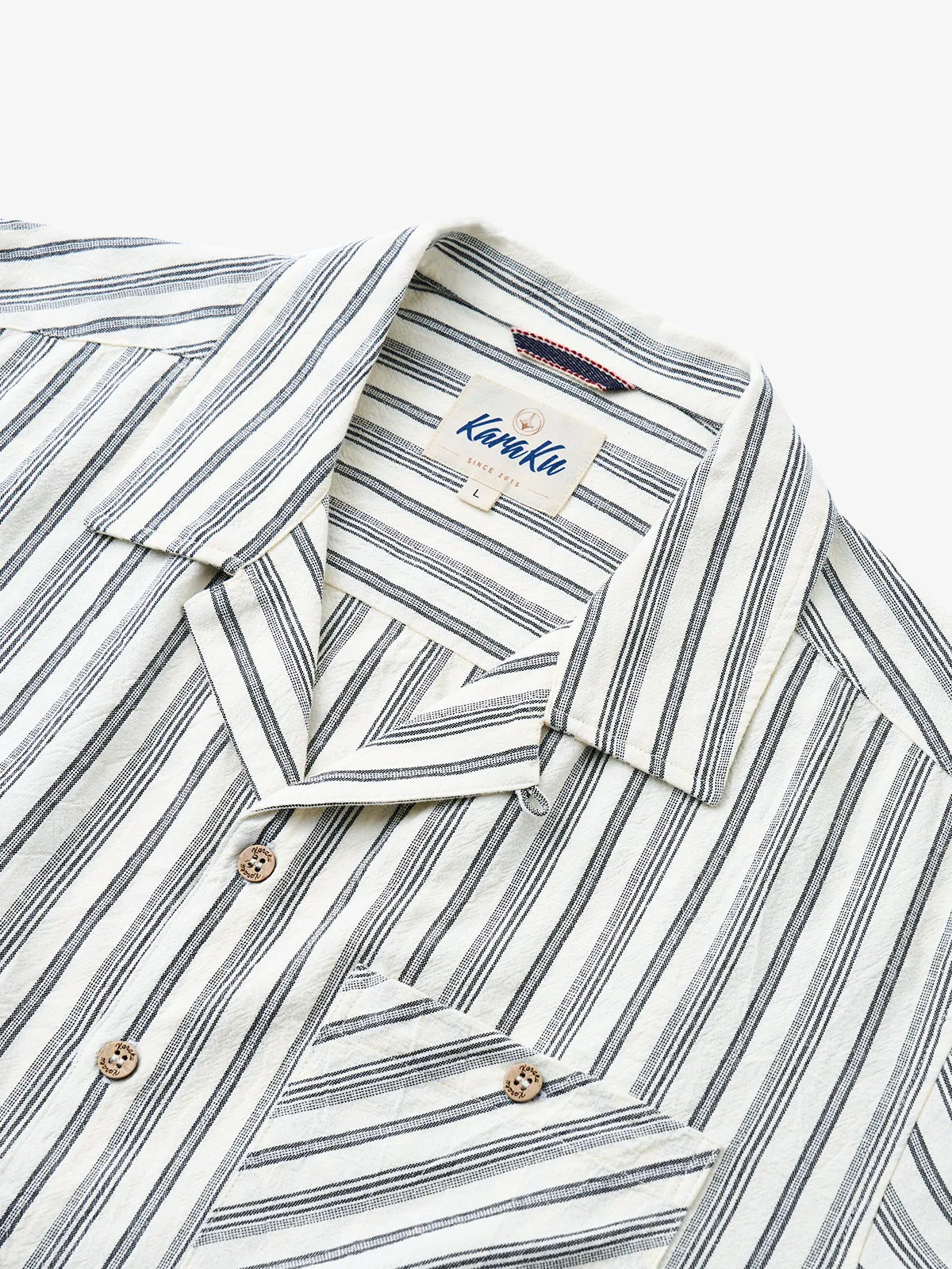 Timeless Stripe Cotton Camp Shirt