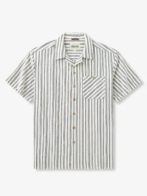 Timeless Stripe Cotton Camp Shirt