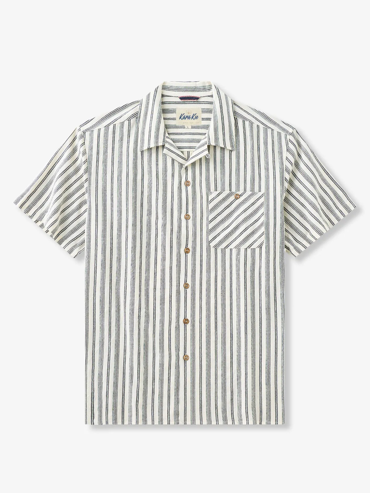 Timeless Stripe Cotton Camp Shirt