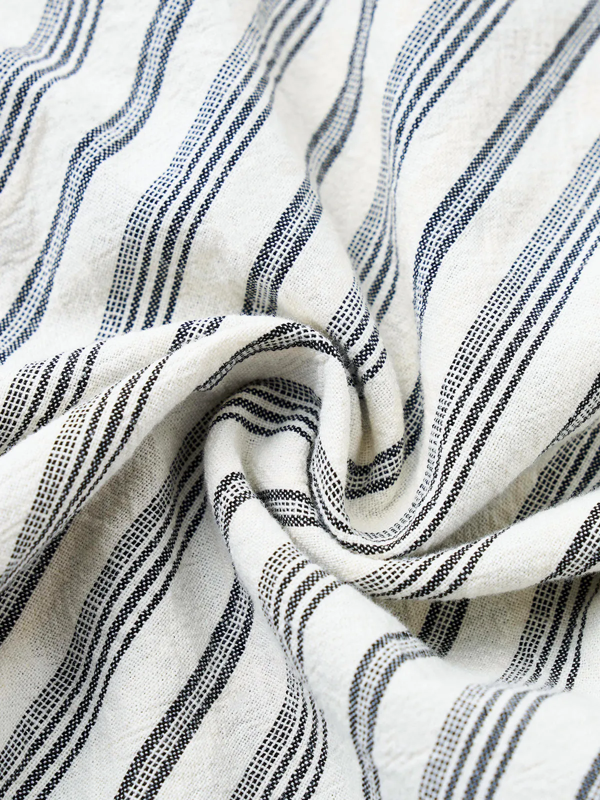 Timeless Stripe Cotton Camp Shirt