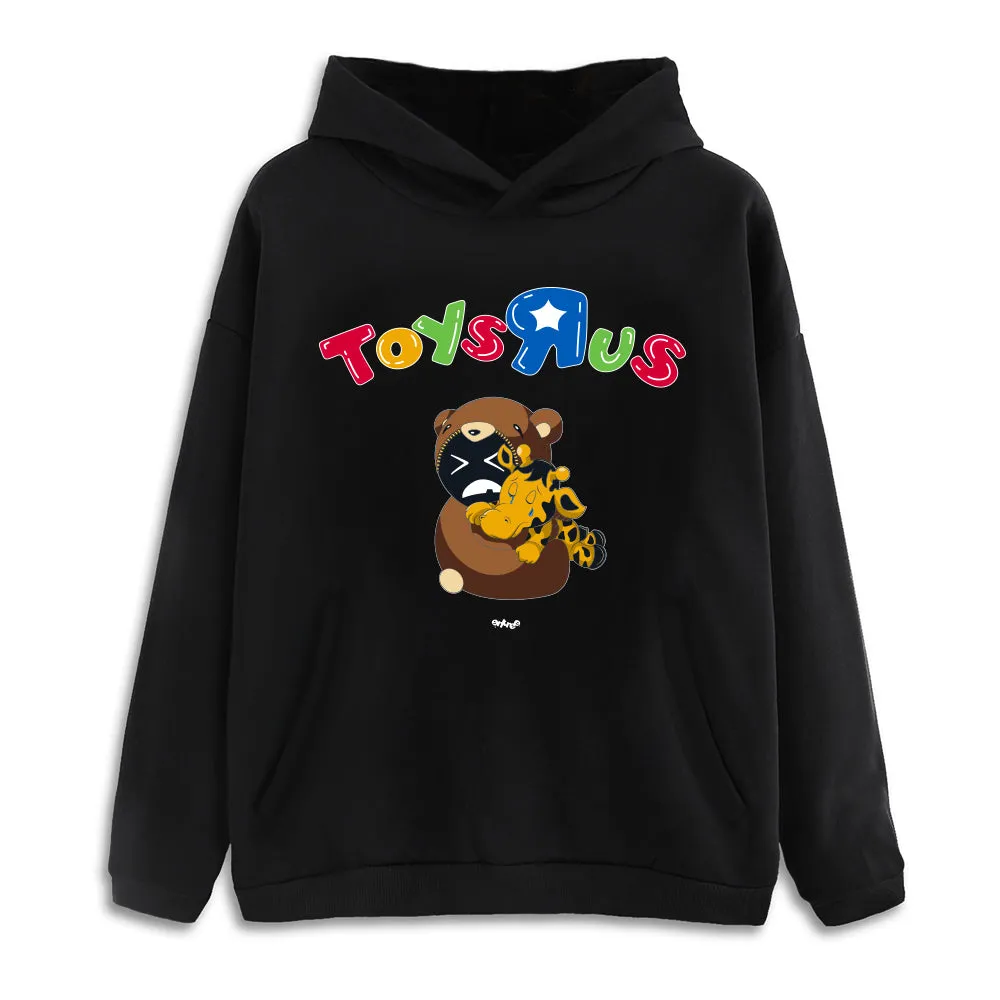 Toys R Us Forever Drop Shoulder Black Pullover Hoodie