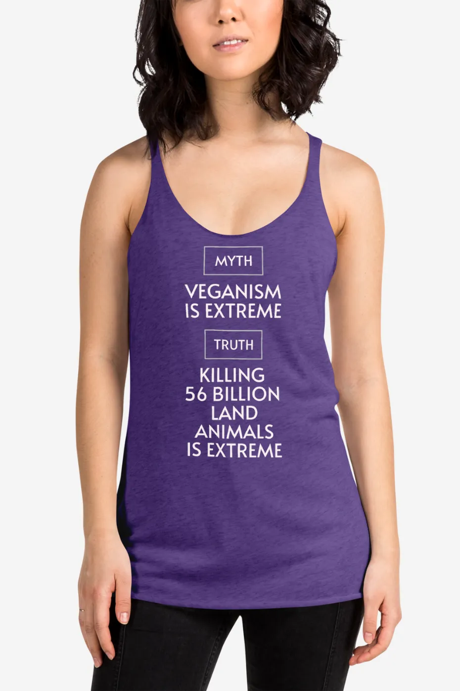 Truth About Veganism Women's Racerback Tank