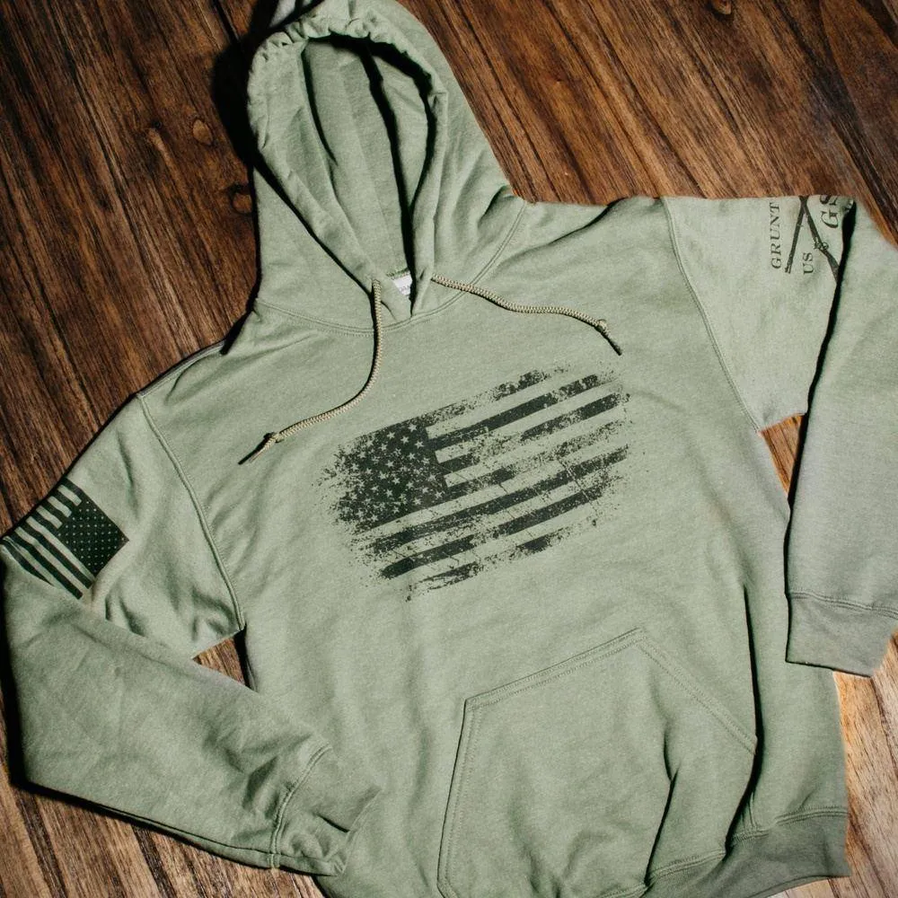 Vintage American Hoodie - Military Green