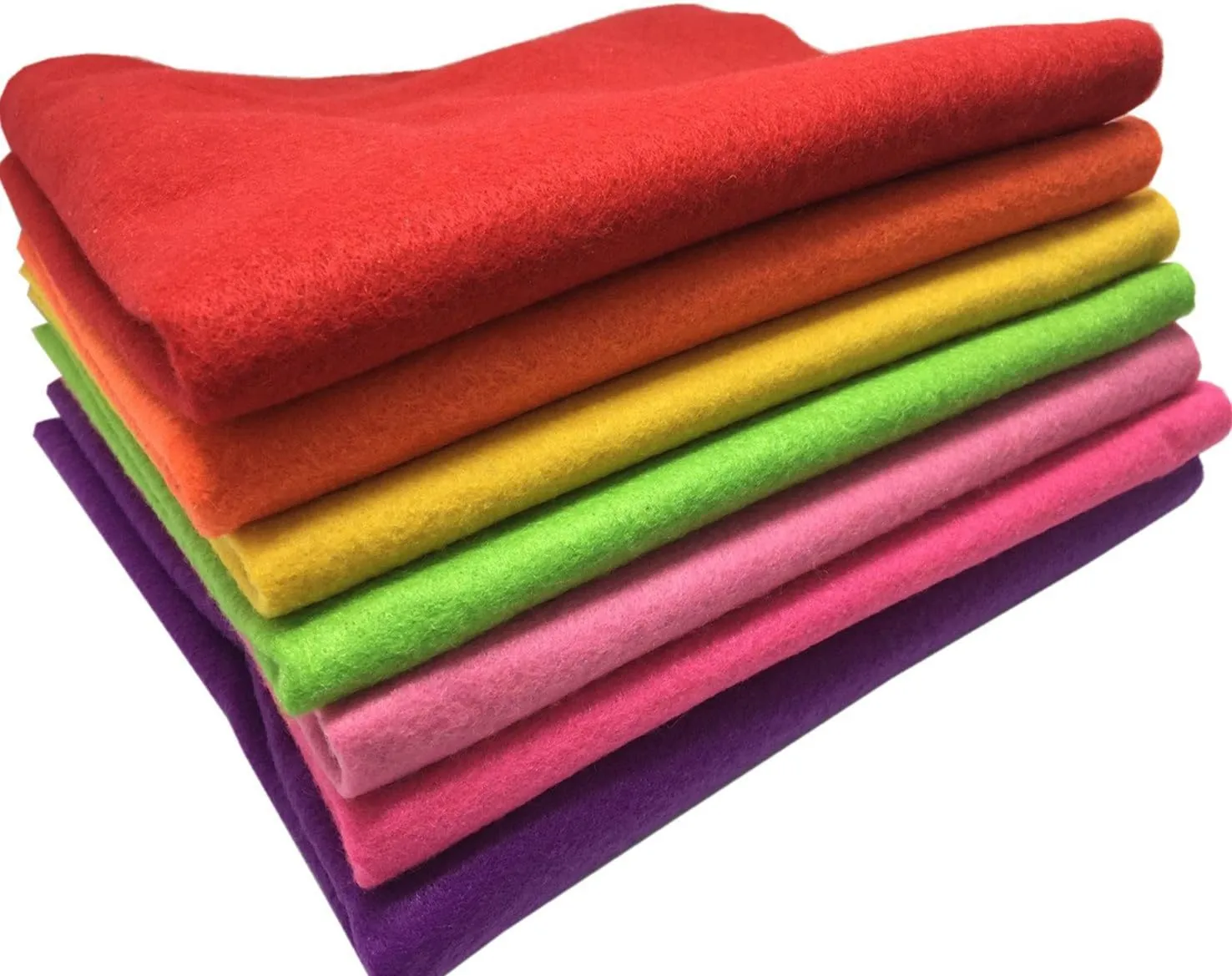 Wefab Fleece Fabric Non-Woven Multicolors 180 GSM Felt Cloth for Bags, Dresses, Cushions, Soft Toys Making, Art and Craft, Jackets, Purses etc