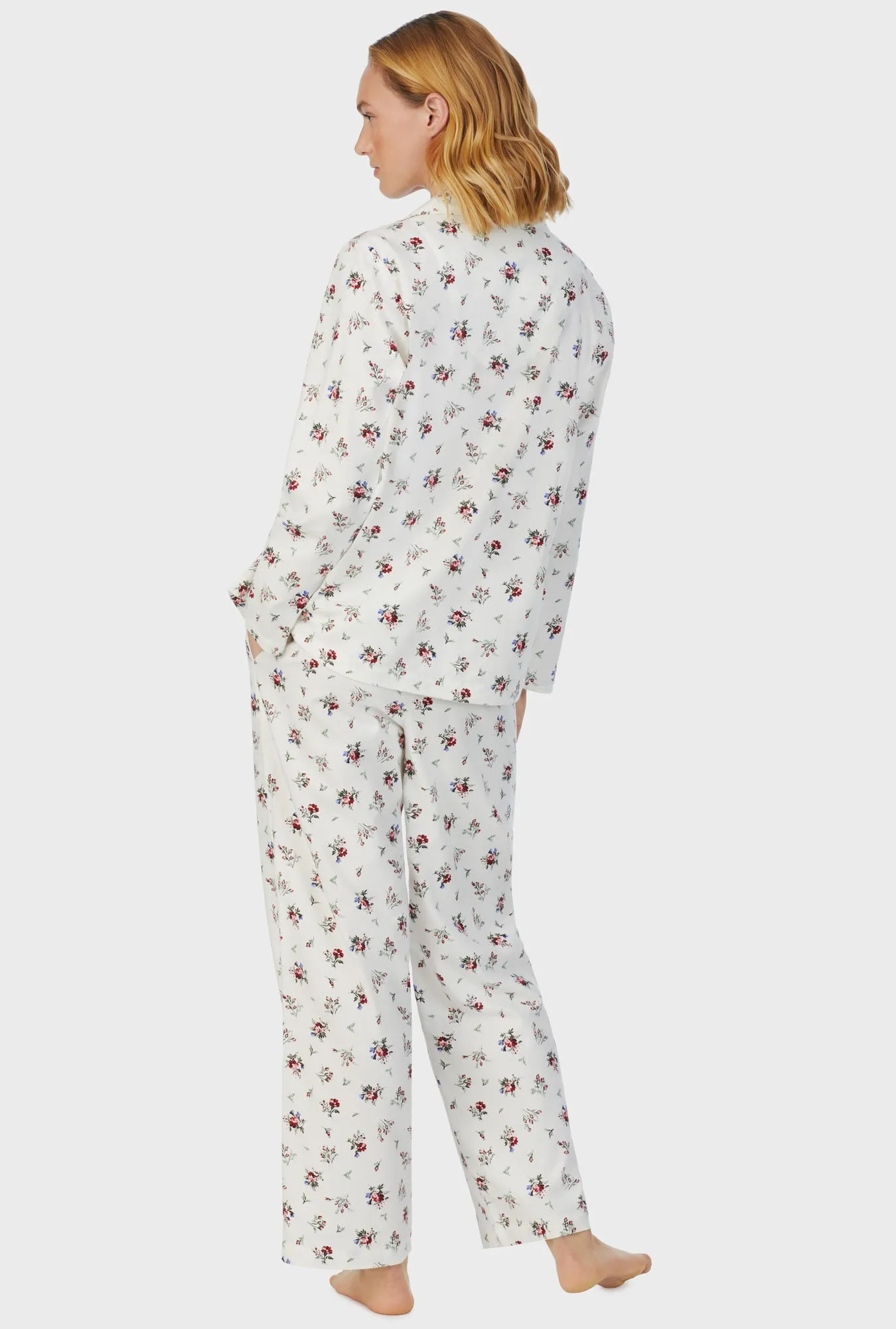 Wild Flower Cotton Rayon Flannel Pajama Set