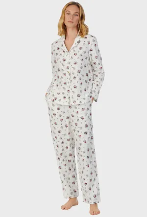 Wild Flower Cotton Rayon Flannel Pajama Set