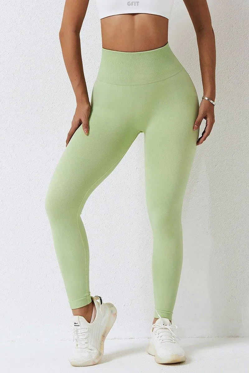 Women's Peach Hip Lifting Fitness Leggings - High-Waist Workout Pants