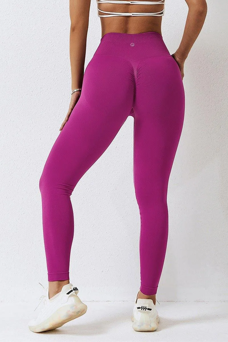 Women's Peach Hip Lifting Fitness Leggings - High-Waist Workout Pants