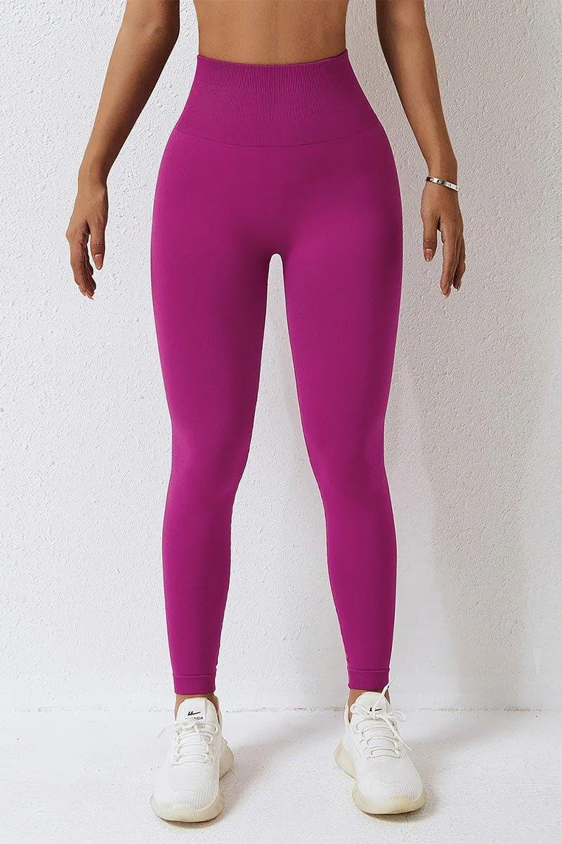 Women's Peach Hip Lifting Fitness Leggings - High-Waist Workout Pants