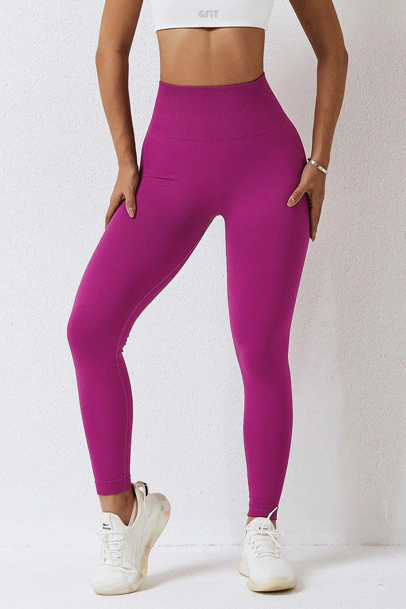 Women's Peach Hip Lifting Fitness Leggings - High-Waist Workout Pants