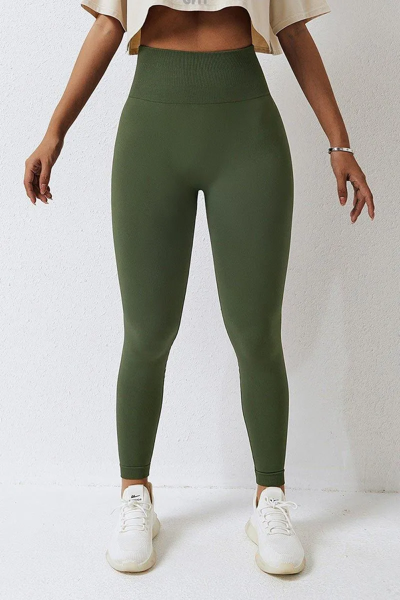 Women's Peach Hip Lifting Fitness Leggings - High-Waist Workout Pants